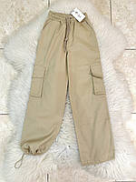 Штани карго бежеві для дівчинки
