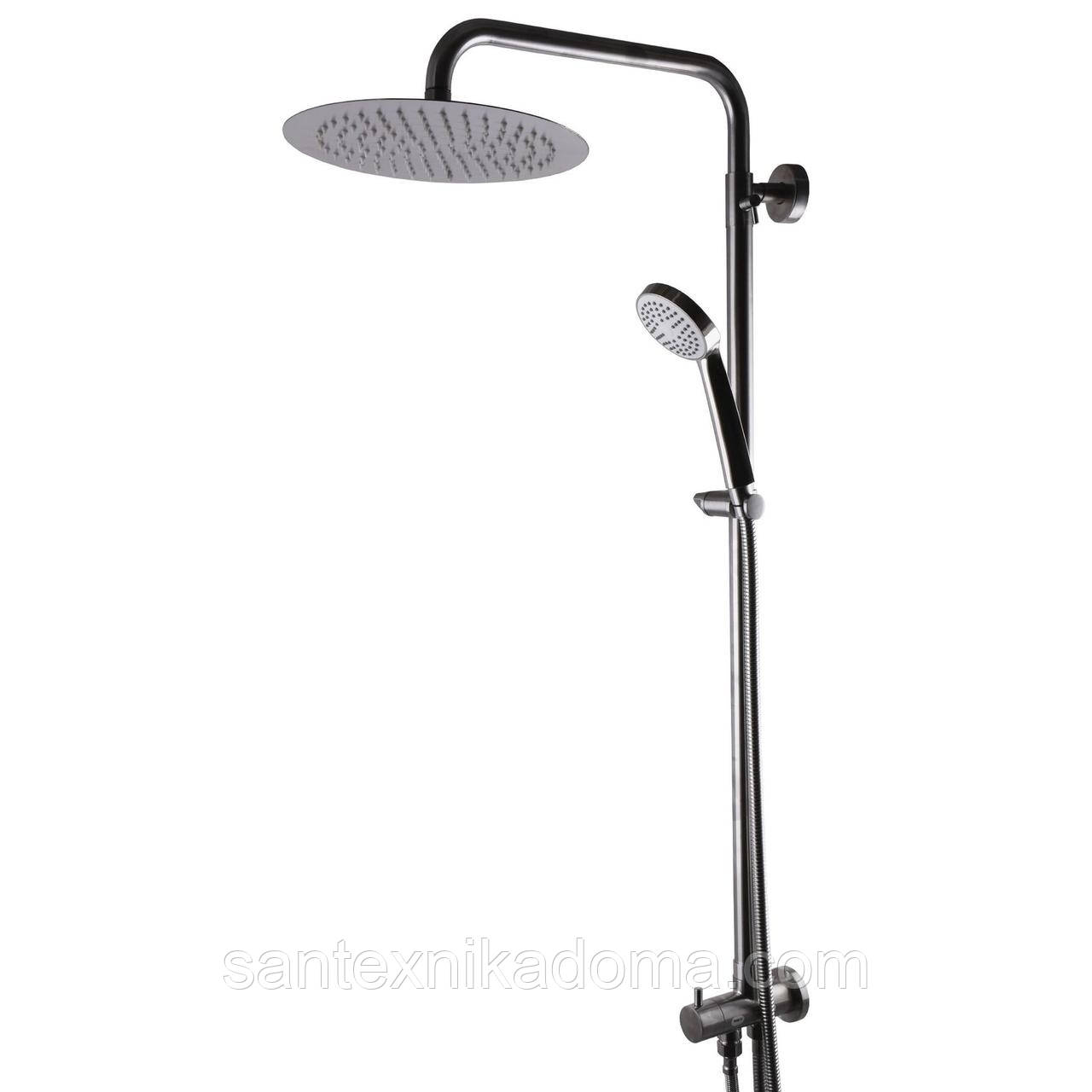 Душова система Globus Lux ALPEN SB-BAR-0101 без змішувача лійка тропік ø25 см нержавіюча сталь