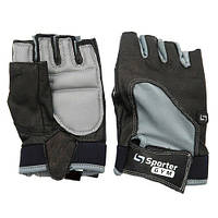 Перчатки для фитнеса Sporter 556, черно-серые XL EXP