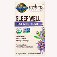 Натуральная добавка Garden of Life MyKind Organics Sleep Well, 30 вегакапсул EXP