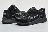 Nike Aktiv Sport ! Кожаные черные кроссовки на белой подошве sport стиль найк, кросовки мужские, фото 5