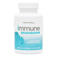 Натуральная добавка Natures Plus Immune Mushroom, 60 капсул EXP