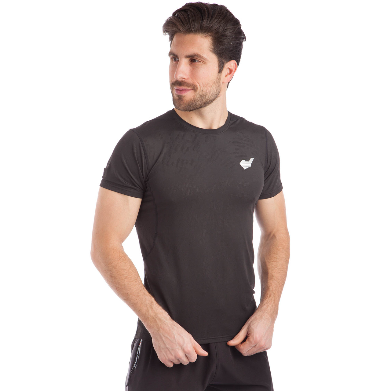 Спортивна футболка чоловіча з коротким рукавом Jason 027 розмір M (165-170 см) Black, фото 1