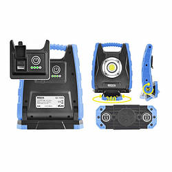 Ліхтар для СТО інспекційна лампа ручний ліхтарик для кемпінгу риболовлі та дому Brevia 10W COB 1000lm 4400mAh (11410)