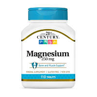 Витамины и минералы 21st Century Magnesium 250 mg, 110 таблеток EXP