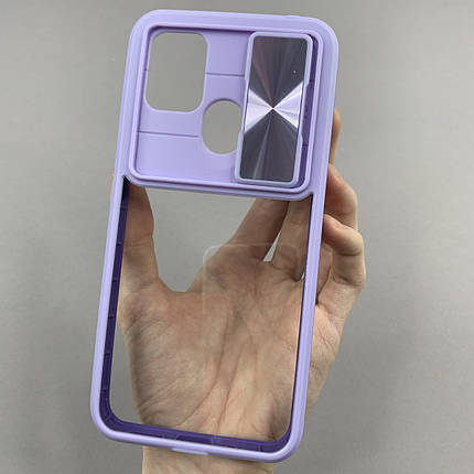 Чохол для Xiaomi Redmi 9C прозорий чохол зі шторкою для камери на сяомі редмі 9с бузковий t5v, фото 1