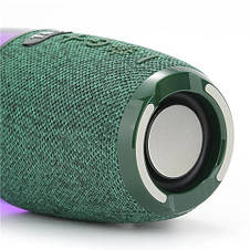 Bluetooth-колонка TG644 з rgb підсвічуванням, speakerphone, радіо, green, фото 3