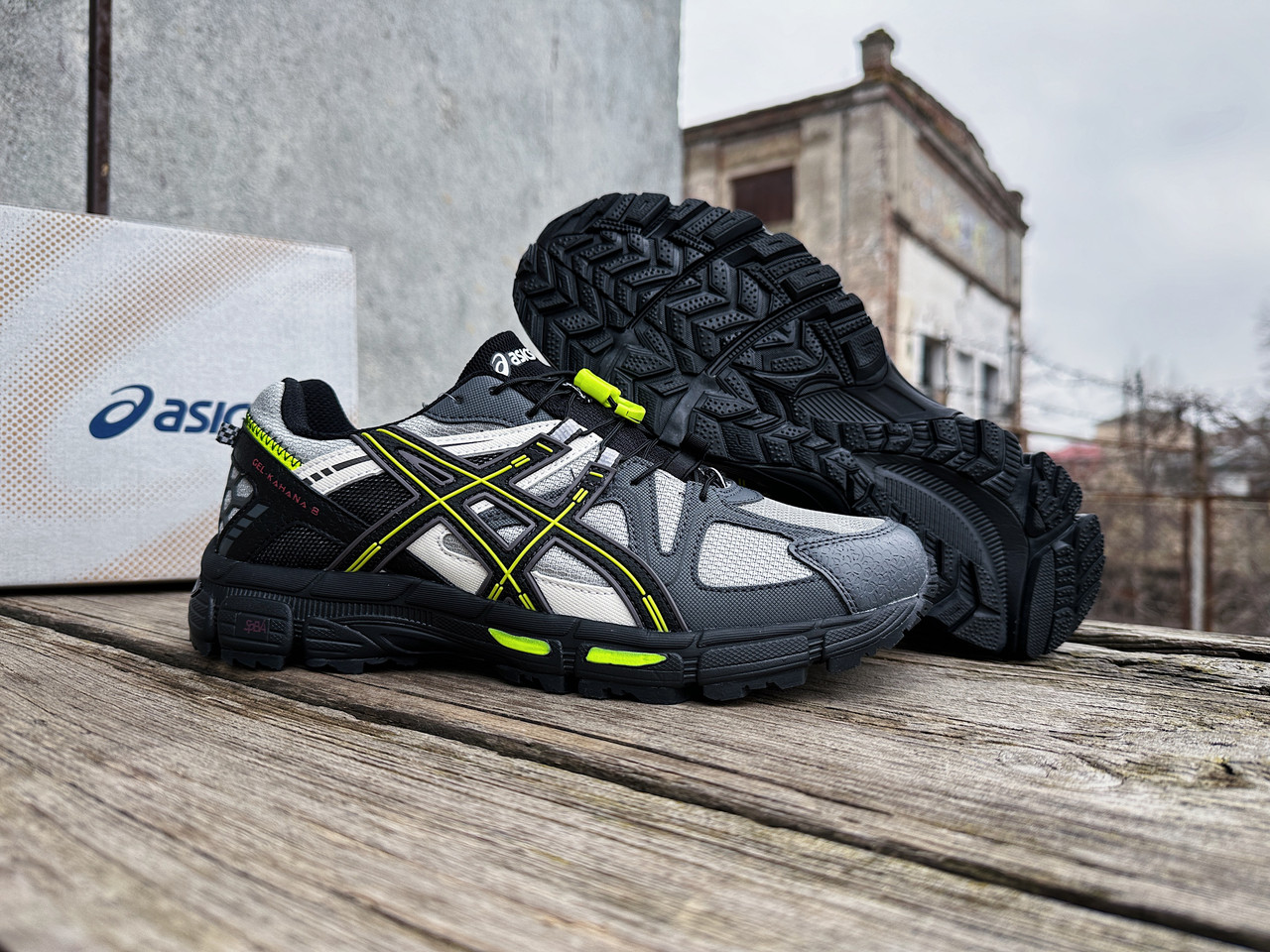 Чоловічі кросівки Asics Gel-Kahana 8 Grey Lime сірі
