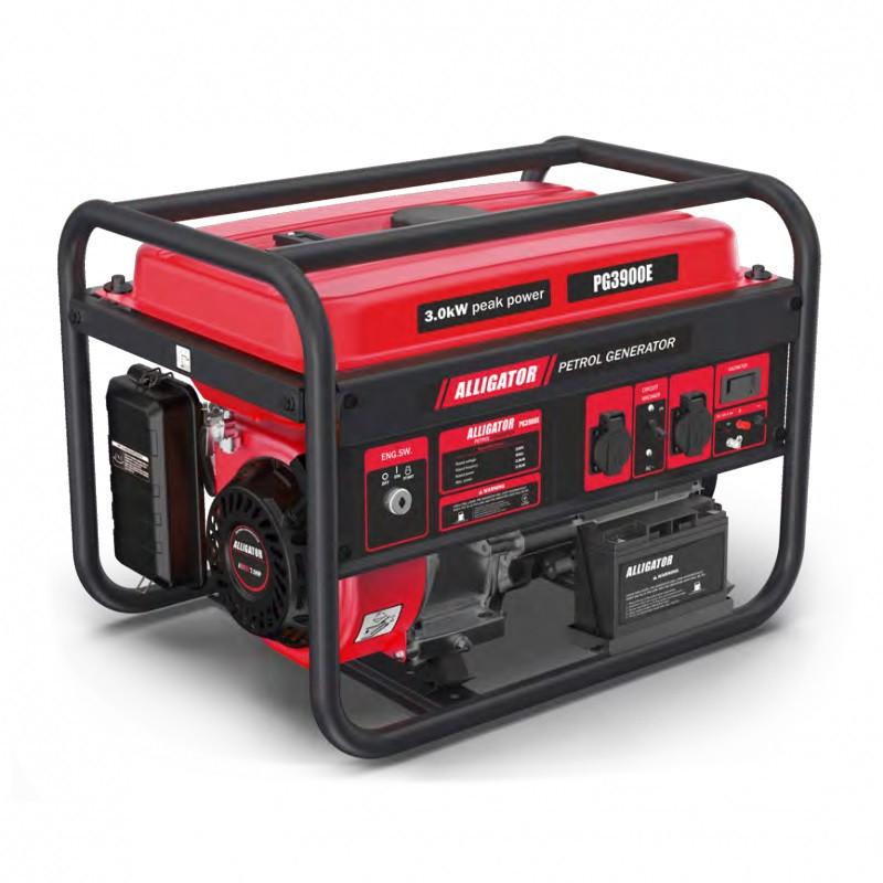 Генератор бензиновий 2,8 кВт ALLIGATOR з автозапуском із системою AVR 230В (PG3900E), фото 1