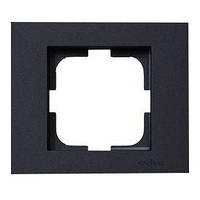 Одинарная рамка для серии Grano Черный металик