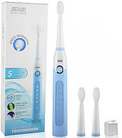Электрическая звуковая зубная щетка Seago SG-507 Blue электрощетка Б3112-6