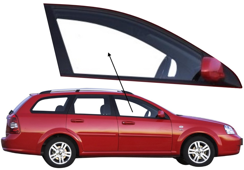 Бічне скло Chevrolet Lacetti 2003-2022 передніх дверей праве, фото 1