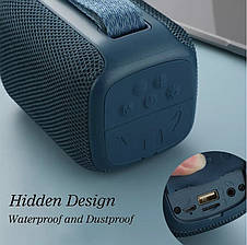 Bluetooth-колонка TG339 з rgb підсвічуванням, speakerphone, радіо, blue, фото 4