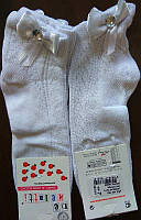 Шкарпетки дитячі для дівчинки, демісезонні, ажурні, з аксесуаром, антибактеріальні, De Melatti (розмір р.7