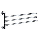 Рушникотримач поворотний з 3 поворотними планками, фото 2