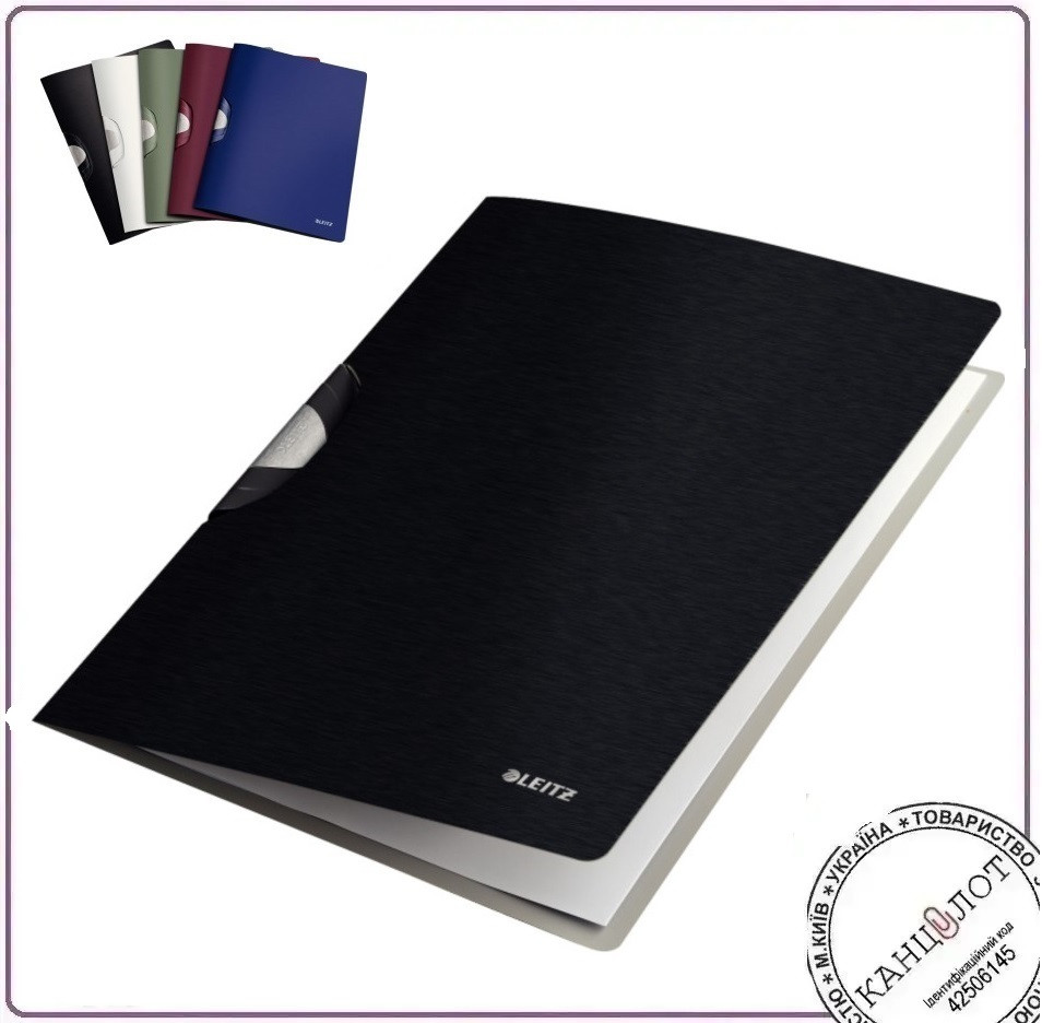 Папка з кліпом LEITZ STYLE COLORCLIP, A4 PP, чорний (4165-00-94), фото 1