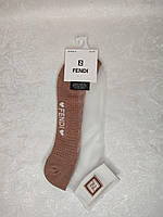 Шкарпетки жіночі Fendi (36-41) сітка короткі