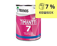 Краска для влажных помещений TEKNOS TIMANTTI 7 антисептическая транспарентная (база 3) 0,9л