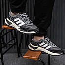 Кросівки чоловічі сірі Adidas Retropy Boost P9 Grey Black White (15715), фото 8