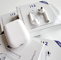 Бездротові bluetooth навушники AirPods i12 Сенсорні навушники Навушники-вкладки Bluetooth гарнітура