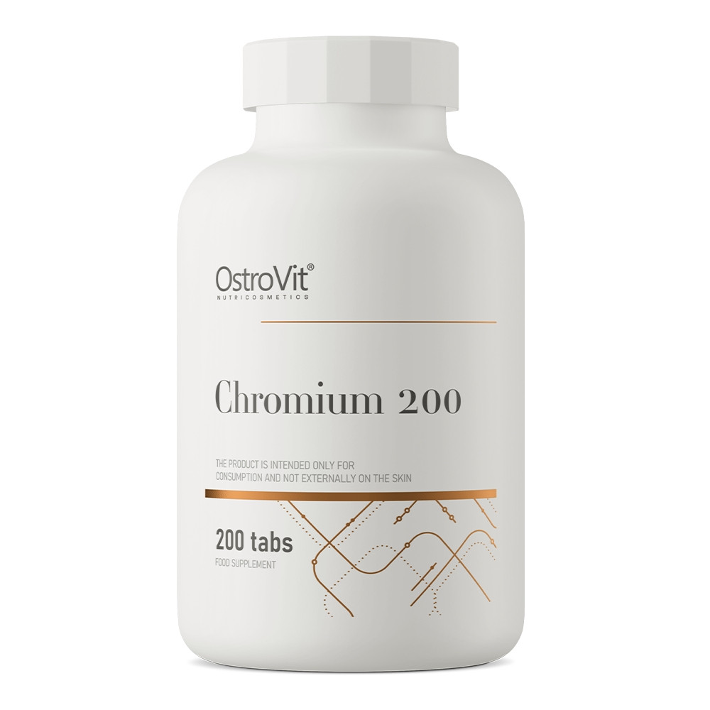 Витамины и минералы OstroVit Chromium 200 mg, 200 таблеток EXP - фото 1 - id-p2118984475