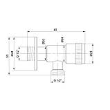 Кран кутовий Thermo Alliance Standart 1/2"НН неірж., з керам. буксий TAS347W1515SS, фото 2