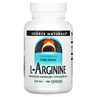Аминокислота Source Naturals L-Arginine 500 mg, 100 капсул EXP