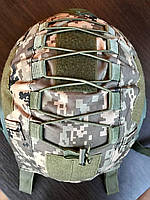 Тактический чехол(кавер) на шлем(каску) цвета пиксель