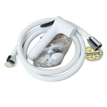 Гігієнічний універсальний душ Refectio 1/2", пластик, ПВХ шланг, білий Sanpreis