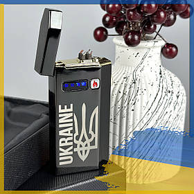 Запальничка 2 в 1 Газова + USB UKRAINE у подарунковому пакованні лазерне гравіювання на замовлення