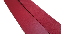 Полоса для ремня красная 140*4 см из натуральной кожи 4 мм, красная ременная полоса 1400*40 мм
