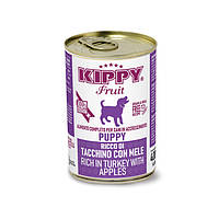 Kippy Puppy Fruit Turkey&Apples - Влажный корм с индейкой и яблоками для щенков всех пород 400 г
