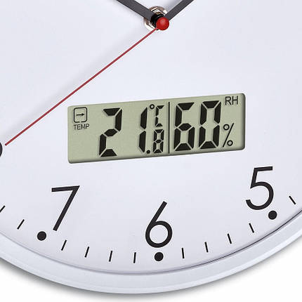 Годинник настінний із термометром і гірометром TFA 60304802, фото 2