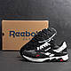 Підліткові шкіряні кросівки Reebok (Рібок), спортивні туфлі чорні, кеди. Чоловіче взуття, фото 6