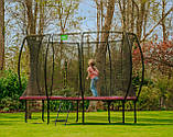 Батут EXIT Silhouette прямокутний 244x 366 см (великий, для дітей, дорослих, 3,5 метра) рожевий, фото 9