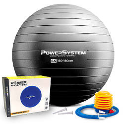 М'яч для фітнесу Power System PS-4012 Gymball 65 cm Black