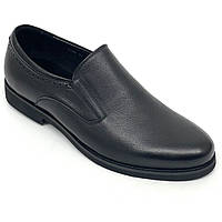 Чорні чоловічі шкіряні туфлі на гумці весна-осінь Sergio Billini 51235 розмір 40