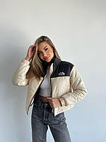 Укороченная демисезонная женская куртка с утяжками на синтепоне 42-44; 44-46