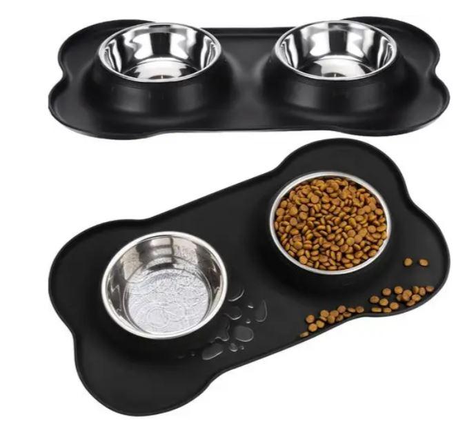Миска подвійна для котів і собак — 450 мл Purlov 21632