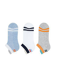 Шкарпетки для хлопчика укорочені літні сітка зі смужками, Bross (розмір 34-36(8-10 л))