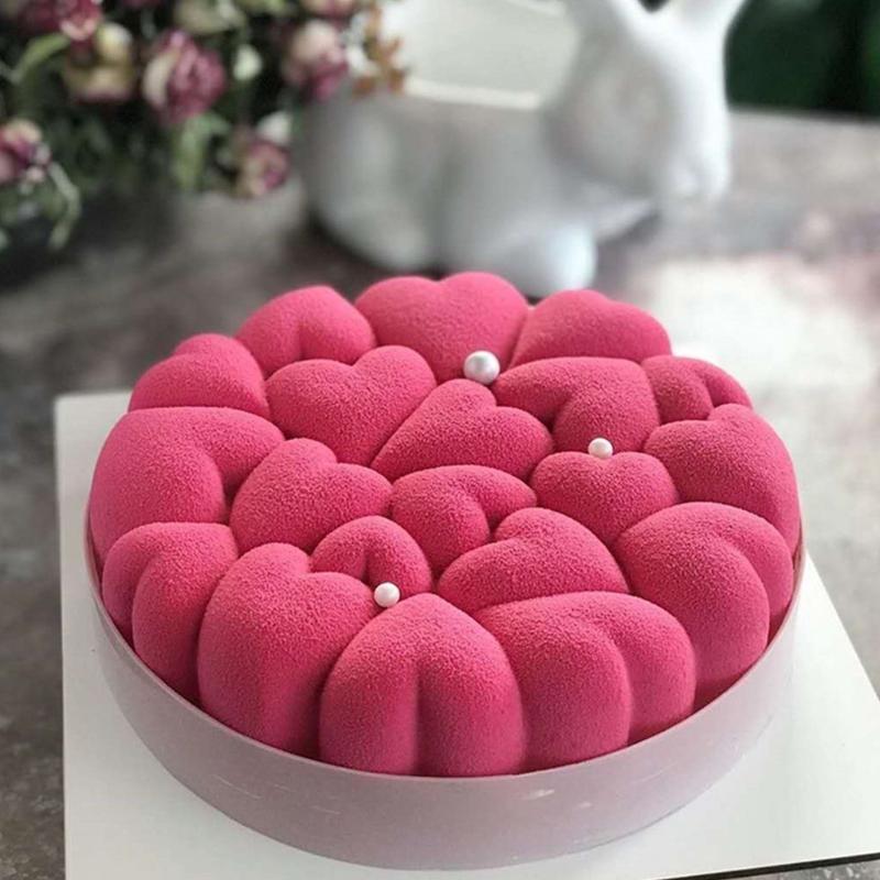 Форма силіконова кругла "Hearts" (Серця), фото 1