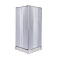 Душова кабіна Lidz Wawel SC90x90.SAT.LOW.GR, скло тоноване. 4 мм + Lidz Душовий піддон KAPIELKA ST90x90