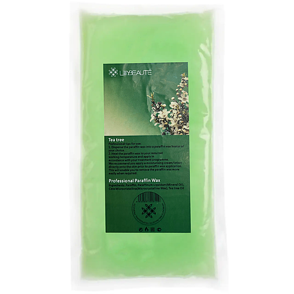 Парафін вітамінізований Lilly Beaute Tea Tree, 450 г у брикеті чайне дерево, фото 1