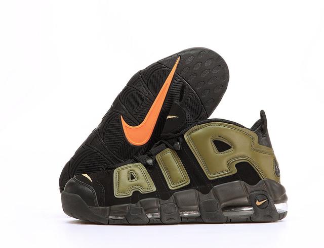 Чоловічі зимові кросівки Nike Air More Uptempo Winter / Найк Аїр Аптемпо з хутром чорні шкіряні