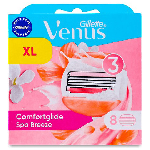 Змінні картриджі для гоління Gillette Venus comfortglide spa breeze 8 шт леза касети Б3972