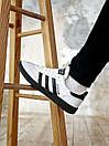 Кросівки чоловічі чорно-білі Adidas Spezial White Black (14920), фото 8