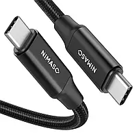 Кабель USB C для USB C 3.1 Gen2 1M, NIMASO PD 100W USB Type C to C Быстрый зарядный кабель для передачи данных