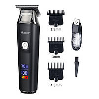 Професійний тример для стрижки та окантовки Surker Сordless Matte Black (HT-628), фото 2