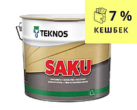 Краска щелочестойкая TEKNOS SAKU для цоколя и бетона белая (база 1) 2,7л