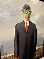 Картина Магрит портрет мужчина с яблоком холст масло